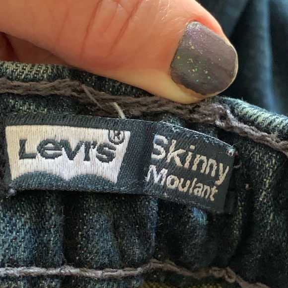 Levi’s girls skinny moulant jeans size 6 glitter - Picture 8 of 11